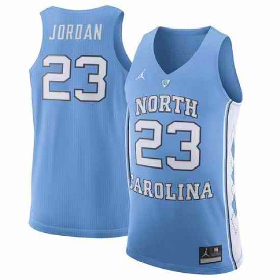 Men North Carolina Tar Heels Michael Jordan College Basketball Carolina Blue Jersey